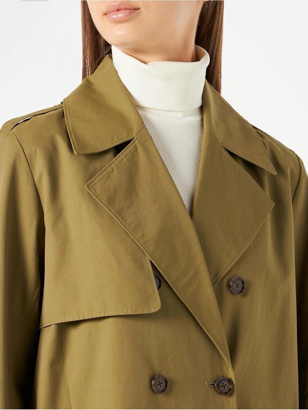 🌺NWT THE DROP GREEN CROPPED TRENCH COAT SIZE MEDIUM🌺